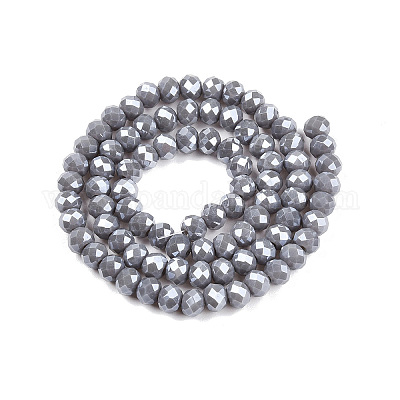 Стеклянные бусины с гальваническим покрытием  EGLA-A044-P6mm-A10-1