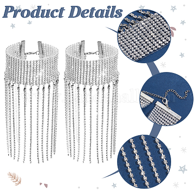 Латунь горный хрусталь браслеты AJEW-WH0542-75P-1