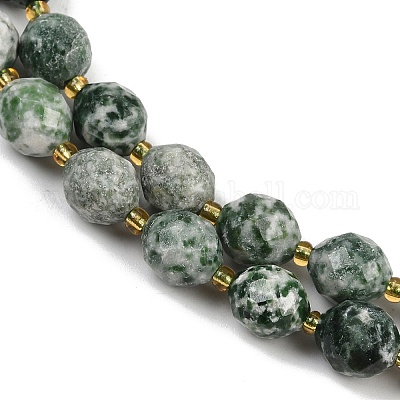 Натуральные зеленые пятна яшмовых нитей G-N342-149I-19-1