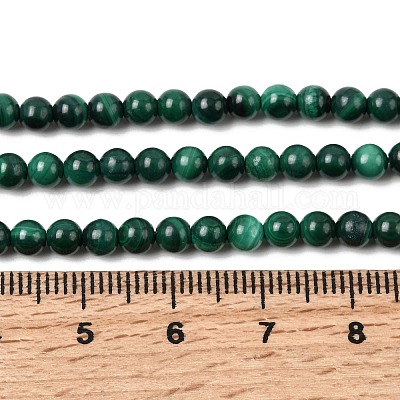 Природного малахита бисер нитей&nbsp;G-A293-B03-4mm-1