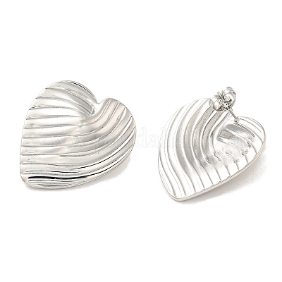 Серьги-гвоздики из нержавеющей стали 304 EJEW-K268-09P-1