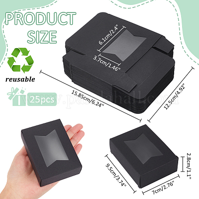 Прямоугольные складные коробки для хранения бумаги CON-WH0106-01A-02-1