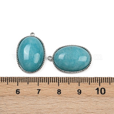 Крашеные натуральный белый нефрит подвески STAS-F322-15P-03-1