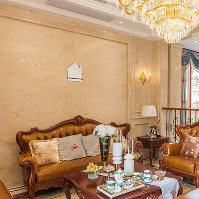 2 шт. 2 стиля держателей для карточек с вышивкой из дерева в форме домика ODIS-FH0001-19-1