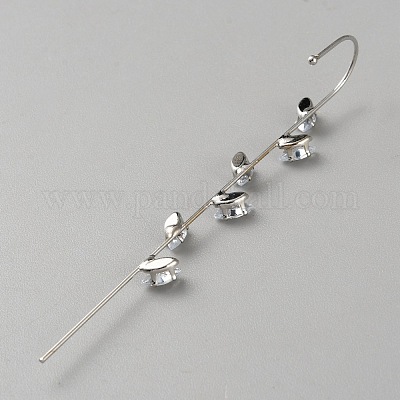 Серьги-крючки для ушей из платины и латуни для женщин EJEW-WH0019-58C-1