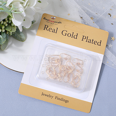 20 шт. латунные серьги с защелкой KK-BBC0010-51-1