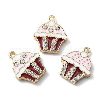 Подвески из цинкового сплава с эмалью ENAM-WH0065-02LG-01-1