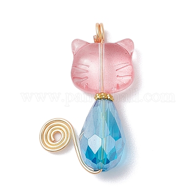 Подвески из гальванического стекла PALLOY-JF03996-1