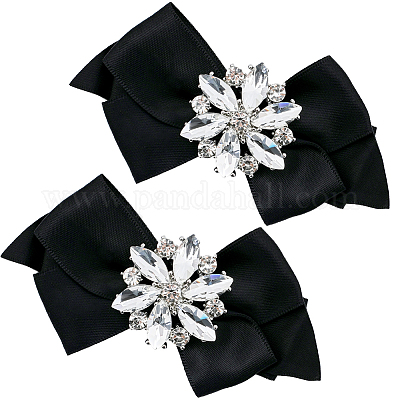 1 пара украшений для обуви из полиэстера AJEW-GF0009-14-1