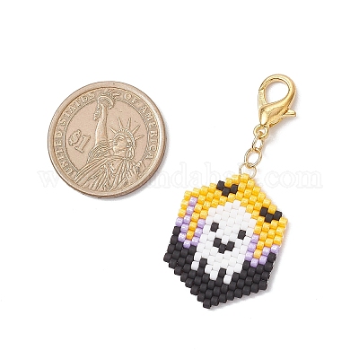 5 шт. подвеска из стеклянных бусин на Хэллоуин HJEW-MZ00343-04-1