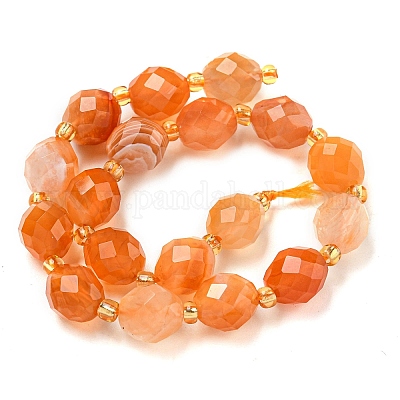 Натуральные бусины из оранжевого ботсванского агата G-N342-45-1