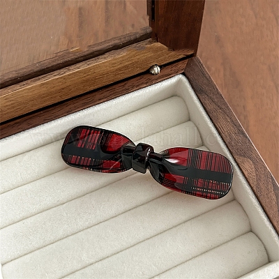 Заколки для волос из ацетата целлюлозы и железа из кожи аллигатора AJEW-K047-01G-02-1