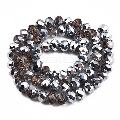 Гальванизируйте прозрачное стекло бисер нитей EGLA-A034-T8mm-M24-1