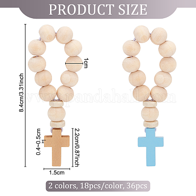 Украшение подвески из дерева в виде креста KEYC-AB00009-1