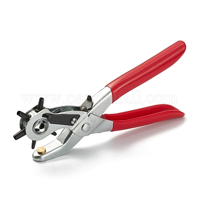 1pc Revolving Leather Hole Punch Plier With Multiple Hole Sizes