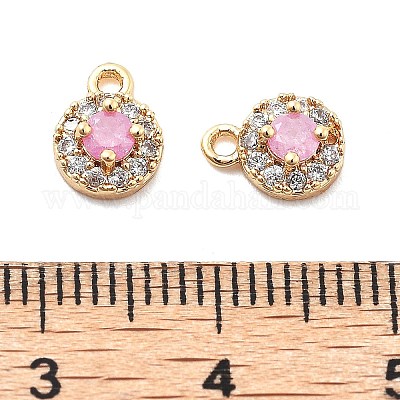 Латунные микро проложить кубического циркония подвески KK-L222-001G-02-1