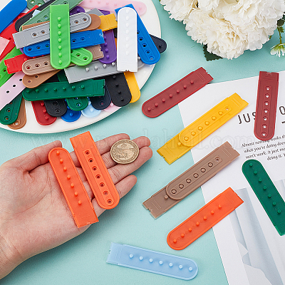 36шт. 18-х цветный пластиковый ремешок с 7 отверстиями FIND-GA0007-34-1