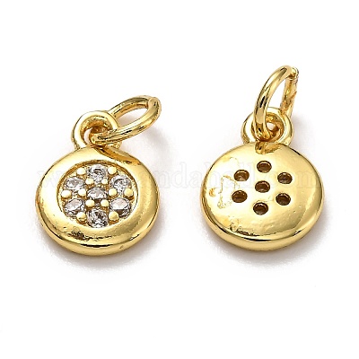Латунные микро проложить кубического циркония подвески ZIRC-H119-09-1