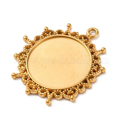 Оправы для подвесок из нержавеющей стали 304 в виде кабошонов STAS-Q363-03G-1