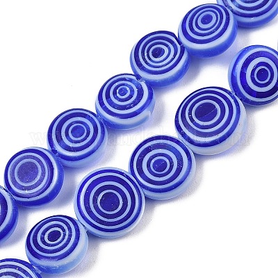 Бусы лэмпворк ручной работы LK-R004-49G-1