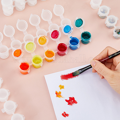 Boîte vide de peinture en plastique&nbsp;AJEW-WH0816-338-1