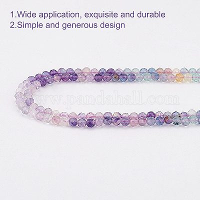 2 нити натуральных флюоритовых бусин нити G-GO0001-60-1