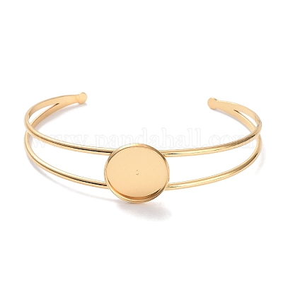 Ионное покрытие (ip) 304 нержавеющая сталь браслеты установка изготовление BJEW-B090-03B-G-1