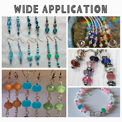 10 нити 10-х цветных матовых прозрачных стеклянных бусин FGLA-AR0001-02-1