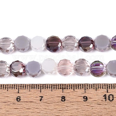 Стеклянные бусины с гальваническим покрытием  EGLA-N022-03A-A02-1