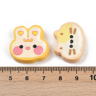 Непрозрачные кабошоны из мультяшной смолы в виде животных RESI-R465-01-1