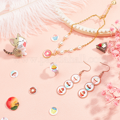 Кабошоны из стекла GLAA-WH0025-23B-1