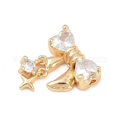 Латунные микро проложить кубического циркония бусы KK-K407-56G-1