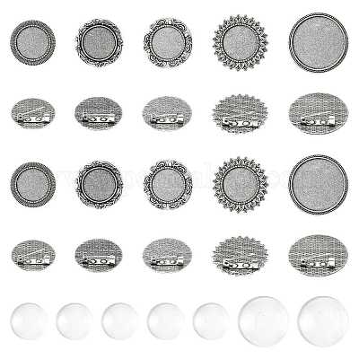 10 шт. 5 стиля винтажная брошь из сплава с резным цветком FIND-FS0004-63-1