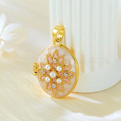 Латунные подвески с микропаве из прозрачного кубического циркония KK-F912-03G-1