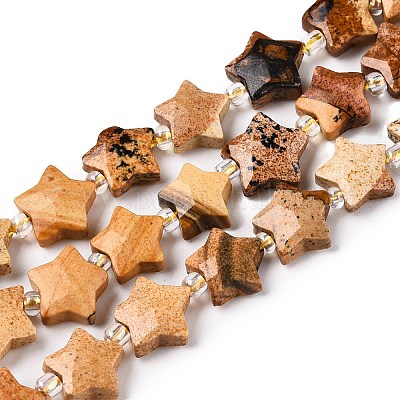 Естественного изображения яшмы бисер нитей G-T138-189-1