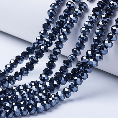 Chapelets de perles en verre électroplaqué&nbsp;EGLA-A034-P1mm-A18-1