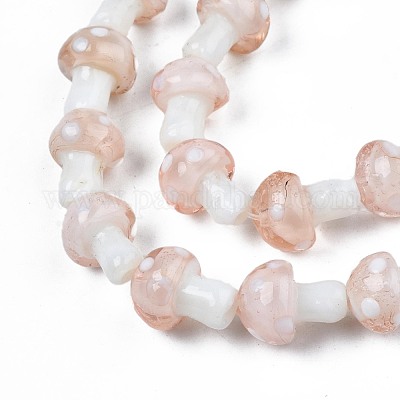 Гриб ручной Lampwork бисер пряди X-LAMP-R116-28-1