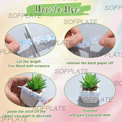 5 м самоклеящаяся лента со звездочками из смолы DIY-SP0004-56F-1