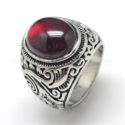 Сплав смолы палец кольца RJEW-S038-095-20mm-1