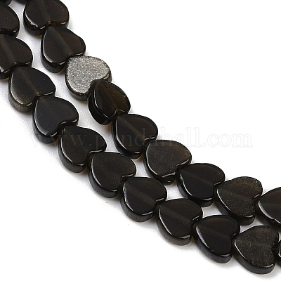 Природные обсидиана бисер нитей G-M403-A41-02-1