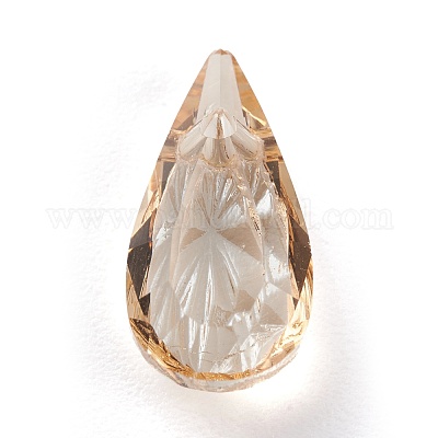 Подвески из тисненого стекла со стразами GLAA-J101-06A-001GS-1