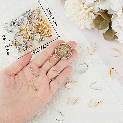 100 шт. 2-х цветные крючки для сережек из нержавеющей стали 316 STAS-BBC0004-89-1