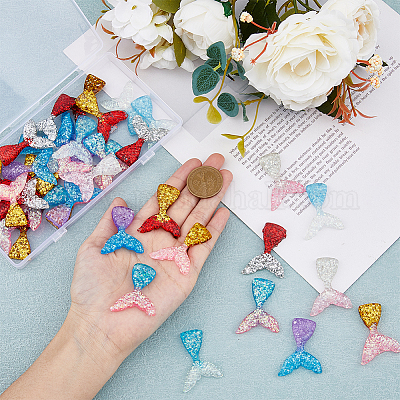 42шт 7 цвета прозрачные кабошоны из смолы RESI-DC0001-24-1