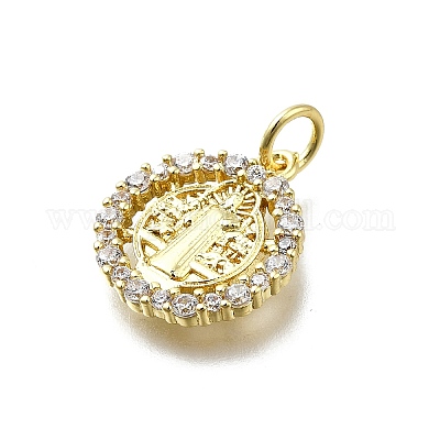 Латунные микро проложить кубического циркония подвески KK-K400-33G-1