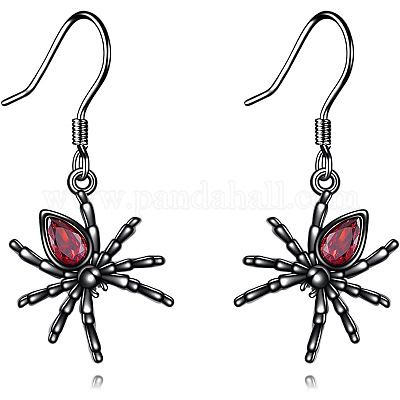 Серьги-подвески из цинкового сплава со стразами в форме паука FS-WGFA087-01-1