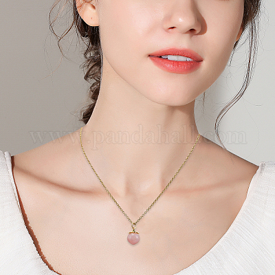 10 шт. подвески из натурального агата персикового цвета с латунными соединительными кольцами G-BBC0001-62-1