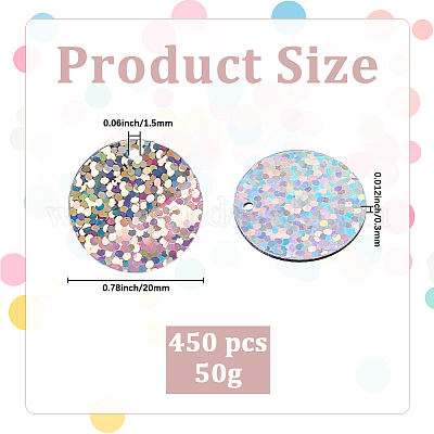 Подвески из ПВХ с пайетками/пайетками PVC-WH20005-01D-1