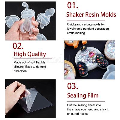 Silicone Casting Resin Jewelry Molds Set Epoxy Resin Tools Set Keychain  Resin Molds for DIY Jewelry Pendants Craft Making