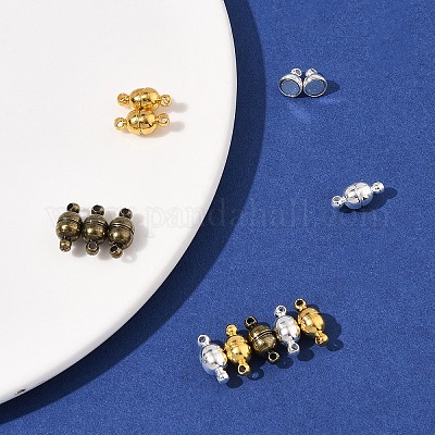 12 комплект 3-х цветных латунных магнитных застежек KK-FS0001-55B-1