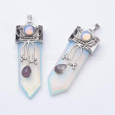 Подвески из натурального и синтетического смешанного камня G-F340-05-1